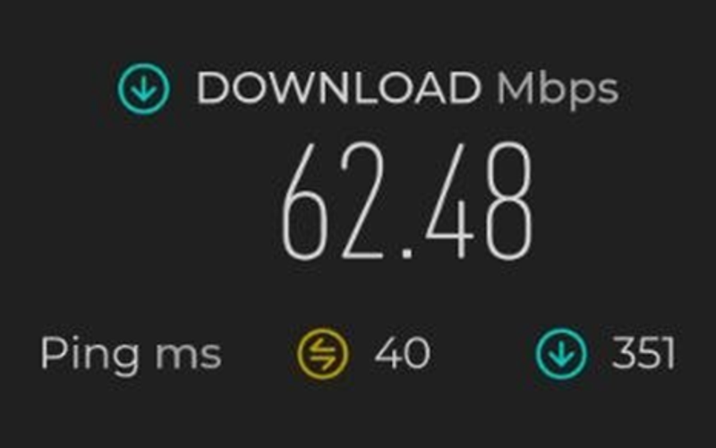Speedtest result at Bukit Gombak — 62.48 Mbps download on the TP-Link Archer MR500 4G+ Router