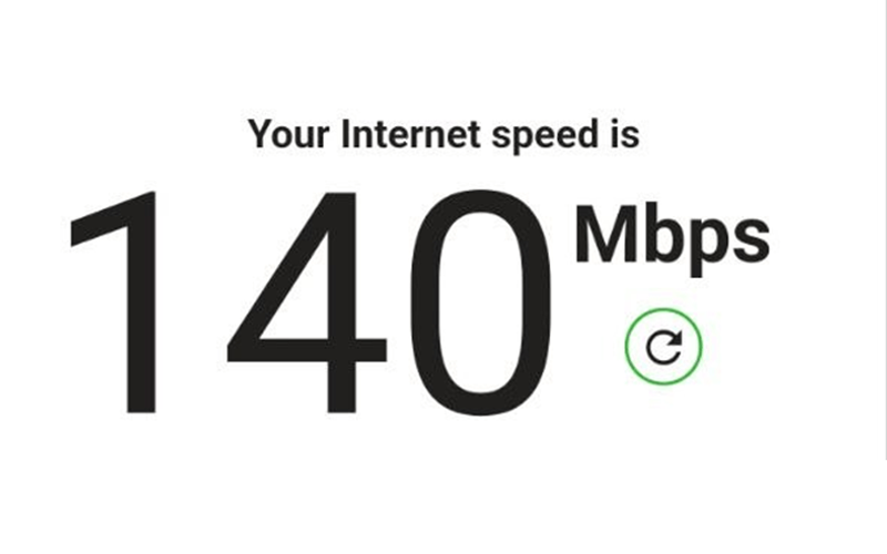 Speedtest result at Kallang Wave Mall (The Kallang) — 140 Mbps download on the TP-Link Archer MR500 4G+ Router